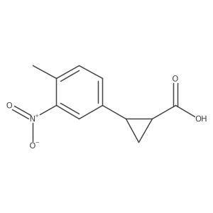 2-(4-Methyl-3-nitrophenyl)cyclopropane-1-carboxylic acid结构式