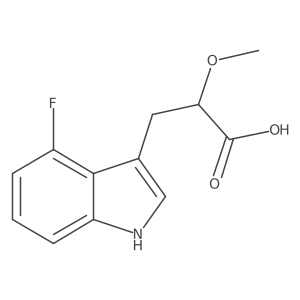 3-(4-fluoro-1H-indol-3-yl)-2-methoxypropanoic acid结构式