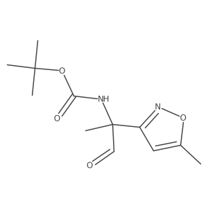 tert-butyl N-[2-(5-methyl-1,2-oxazol-3-yl)-1-oxopropan-2-yl]carbamate结构式