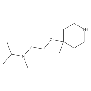 Methyl({2-[(4-methylpiperidin-4-yl)oxy]ethyl})(propan-2-yl)amine结构式