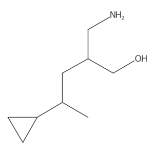 2-(Aminomethyl)-4-cyclopropylpentan-1-ol结构式
