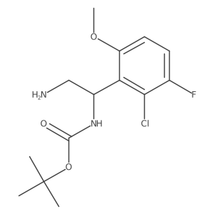 tert-butyl N-[2-amino-1-(2-chloro-3-fluoro-6-methoxyphenyl)ethyl]carbamate Structure