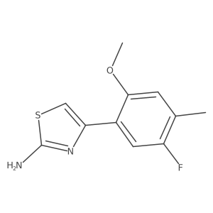 4-(5-Fluoro-2-methoxy-4-methylphenyl)-1,3-thiazol-2-amine结构式