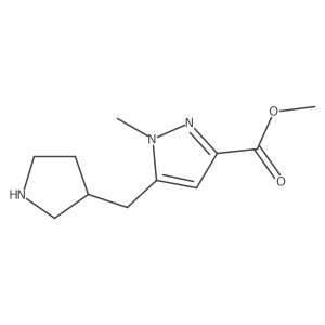 methyl 1-methyl-5-[(pyrrolidin-3-yl)methyl]-1H-pyrazole-3-carboxylate Structure