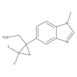 [2,2-difluoro-1-(1-methyl-1H-1,3-benzodiazol-5-yl)cyclopropyl]methanamine结构式