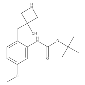 tert-butyl N-{2-[(3-hydroxyazetidin-3-yl)methyl]-5-methoxyphenyl}carbamate Structure