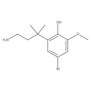 2-(4-Amino-2-methylbutan-2-yl)-4-bromo-6-methoxyphenol Structure