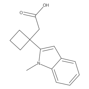 2-[1-(1-methyl-1H-indol-2-yl)cyclobutyl]acetic acid结构式