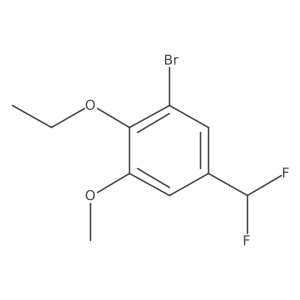 1-Bromo-5-(difluoromethyl)-2-ethoxy-3-methoxybenzene结构式