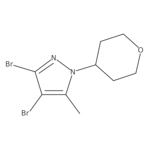 3,4-Dibromo-5-methyl-1-(tetrahydro-2H-pyran-4-yl)-1H-pyrazole Structure