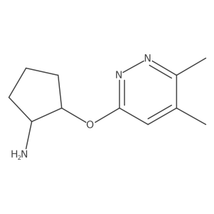 (1R,2R)-2-[(5,6-dimethylpyridazin-3-yl)oxy]cyclopentan-1-amine Structure