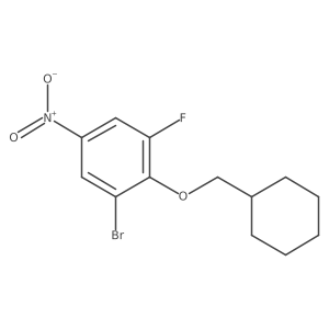 1-Bromo-2-cyclohexylmethoxy-3-fluoro-5-nitro-benzene Structure