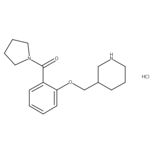 (2-(Piperidin-3-ylmethoxy)phenyl)(pyrrolidin-1-yl)methanone hydrochloride结构式
