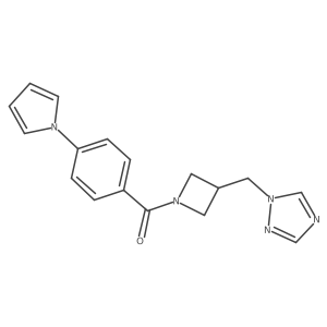 1-({1-[4-(1H-pyrrol-1-yl)benzoyl]azetidin-3-yl}methyl)-1H-1,2,4-triazole Structure
