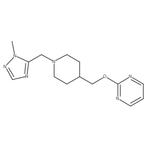 2-({1-[(1-methyl-1H-1,2,4-triazol-5-yl)methyl]piperidin-4-yl}methoxy)pyrimidine Structure