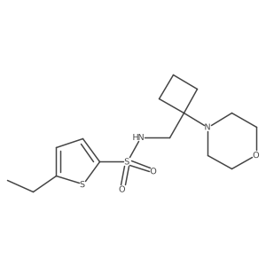 5-ethyl-N-{[1-(morpholin-4-yl)cyclobutyl]methyl}thiophene-2-sulfonamide结构式