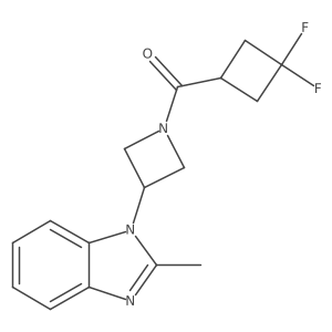 1-[1-(3,3-difluorocyclobutanecarbonyl)azetidin-3-yl]-2-methyl-1H-1,3-benzodiazole Structure