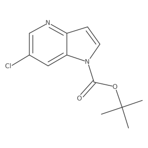 6-Chloropyrrolo[3,2-b]pyridine-1-carboxylic acid tert-butyl ester结构式