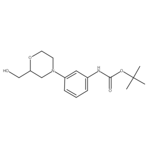 tert-butyl N-{3-[2-(hydroxymethyl)morpholin-4-yl]phenyl}carbamate Structure