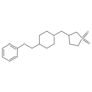 3-({4-[(Pyrimidin-2-yloxy)methyl]piperidin-1-yl}methyl)-1lambda6-thiolane-1,1-dione Structure
