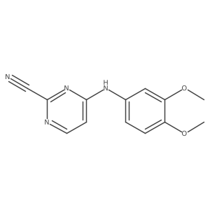 4-[(3,4-Dimethoxyphenyl)amino]pyrimidine-2-carbonitrile结构式