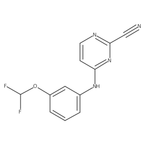 4-{[3-(Difluoromethoxy)phenyl]amino}pyrimidine-2-carbonitrile结构式