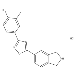 4-[5-(2,3-dihydro-1H-isoindol-5-yl)-1,2,4-oxadiazol-3-yl]-2-methylphenol hydrochloride结构式