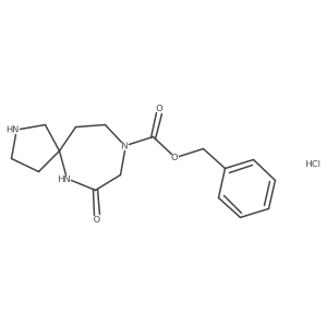 Benzyl 7-oxo-2,6,9-triazaspiro[4.6]undecane-9-carboxylate hydrochloride Structure
