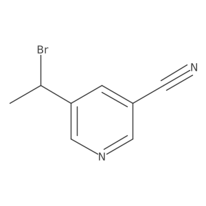 5-(1-Bromoethyl)nicotinonitrile结构式