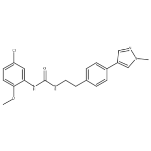 3-(5-chloro-2-methoxyphenyl)-1-{2-[4-(1-methyl-1H-pyrazol-4-yl)phenyl]ethyl}urea Structure