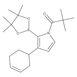 1-(3-(Cyclohex-3-en-1-yl)-2-(4,4,5,5-tetramethyl-1,3,2-dioxaborolan-2-yl)-1H-pyrrol-1-yl)-2,2-dimethylpropan-1-one Structure