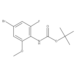 tert-butyl N-(4-bromo-2-fluoro-6-methoxyphenyl)carbamate结构式