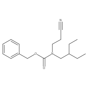 benzyl N-(2-cyanoethyl)-N-(2-ethylbutyl)carbamate结构式