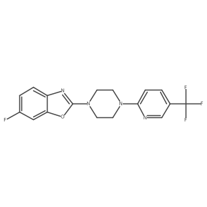 6-Fluoro-2-{4-[5-(trifluoromethyl)pyridin-2-yl]piperazin-1-yl}-1,3-benzoxazole Structure