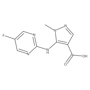 5-[(5-fluoropyrimidin-2-yl)amino]-1-methyl-1H-pyrazole-4-carboxylic acid结构式