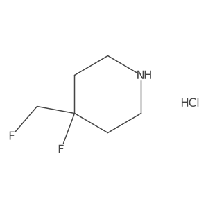 4-Fluoro-4-(fluoromethyl)piperidine hydrochloride Structure
