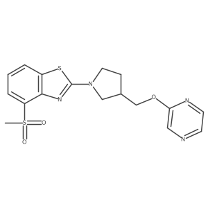 4-Methanesulfonyl-2-{3-[(pyrazin-2-yloxy)methyl]pyrrolidin-1-yl}-1,3-benzothiazole Structure