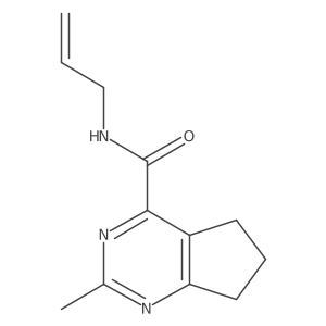 2-methyl-N-(prop-2-en-1-yl)-5H,6H,7H-cyclopenta[d]pyrimidine-4-carboxamide结构式