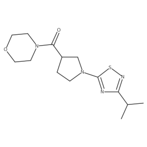 4-{1-[3-(Propan-2-yl)-1,2,4-thiadiazol-5-yl]pyrrolidine-3-carbonyl}morpholine结构式