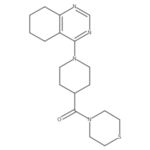 4-[4-(Thiomorpholine-4-carbonyl)piperidin-1-yl]-5,6,7,8-tetrahydroquinazoline结构式