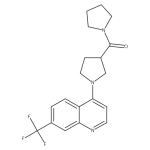 4-[3-(Pyrrolidine-1-carbonyl)pyrrolidin-1-yl]-7-(trifluoromethyl)quinoline Structure