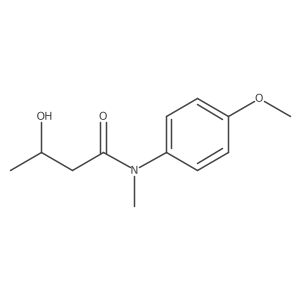3-hydroxy-N-(4-methoxyphenyl)-N-methylbutanamide结构式