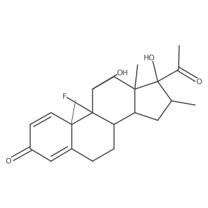 (8S,9R,10S,11S,13S,14S,16R,17R)-17-Acetyl-9-fluoro-11,17-dihydroxy-10,13,16-trimethyl-6,7,8,11,12,14,15,16-octahydrocyclopenta[a]phenanthren-3-one Structure