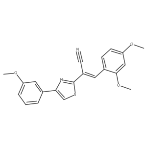 (Z)-3-(2,4-dimethoxyphenyl)-2-(4-(3-methoxyphenyl)thiazol-2-yl)acrylonitrile Structure