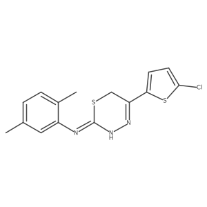 5-(5-chlorothiophen-2-yl)-N-(2,5-dimethylphenyl)-6H-1,3,4-thiadiazin-2-amine结构式