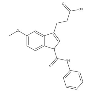 3-(5-Methoxy-1-phenylthiocarbamoyl-1h-indol-3-yl)-propionic acid Structure