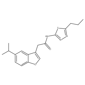 2-[5-(propan-2-yl)-1-benzofuran-3-yl]-N-(5-propyl-1,3,4-thiadiazol-2-yl)acetamide Structure