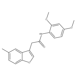 N-(2,4-dimethoxyphenyl)-2-(5-methyl-1-benzofuran-3-yl)acetamide结构式
