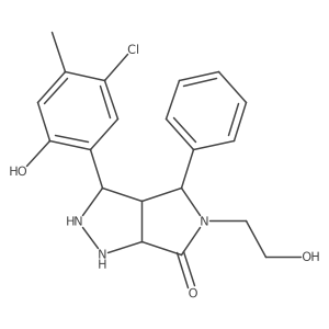 3-(5-Chloro-2-hydroxy-4-methylphenyl)-5-(2-hydroxyethyl)-4-phenyl-1,2,3,3a,4,6a-hexahydropyrrolo[3,4-c]pyrazol-6-one结构式