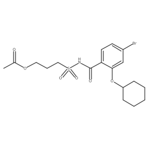N-[[3-(Acetyloxy)propyl]sulfonyl]-4-bromo-2-(cyclohexyloxy)benzamide结构式
